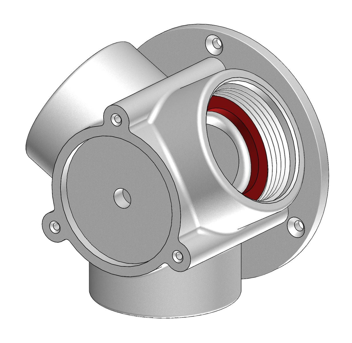 TruDesign Connector 3 Weg voor 3 verschillende afmetingen aquavalve tules wit