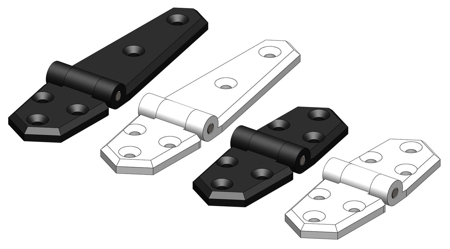 TruDesign Schanier Kort inclusief 316 S/S schanierpen zwart