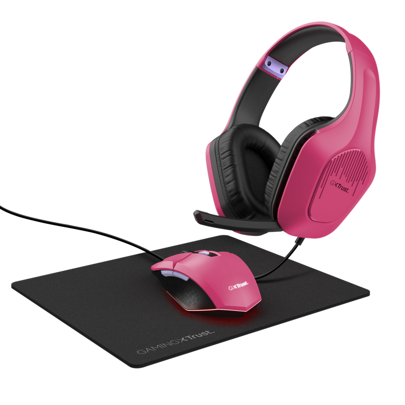 Trust GXT790P TRIDOX Gaming headset met muis en muismat