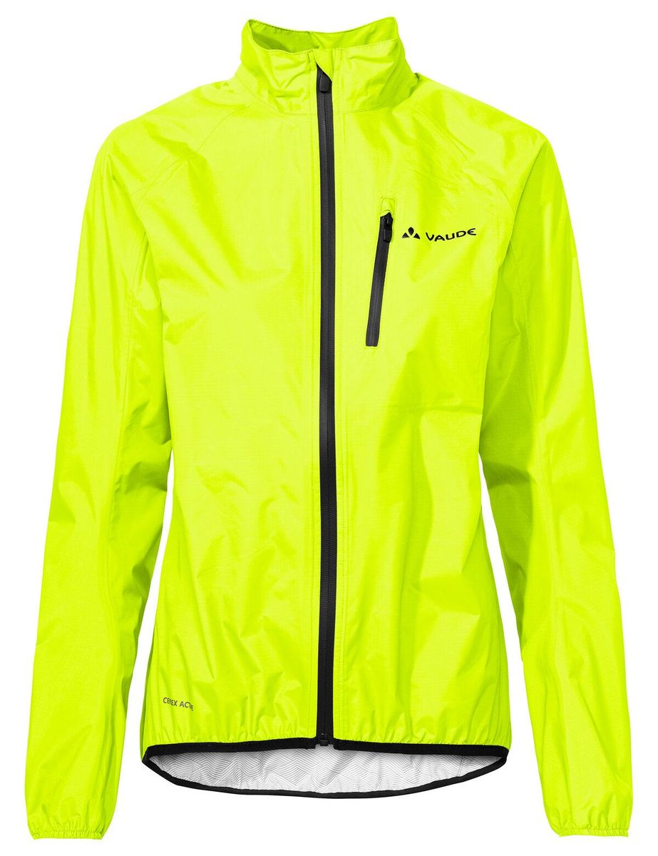 Vaude Drop III Regenjack neon geel dames