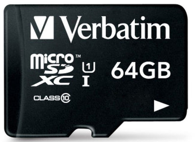 Verbatim VB44084 Micro SDXC Card 64Gb Class 10 inclusief adapter