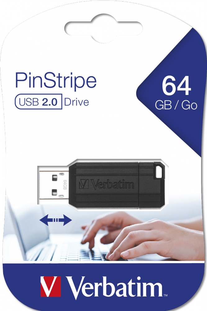 Verbatim VB49063 USB DRIVE 2.0 pinstripe 16Gb black