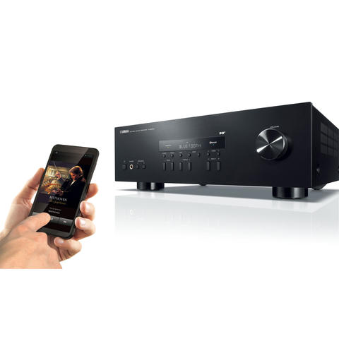 Yamaha RS-202DBL2 zwart receiver met Bluetooth en  DAB+ radio-ontvangst