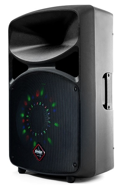 Alecto PAS215A LED set met 1x actieve en 1x paasieve Party speaker met party light