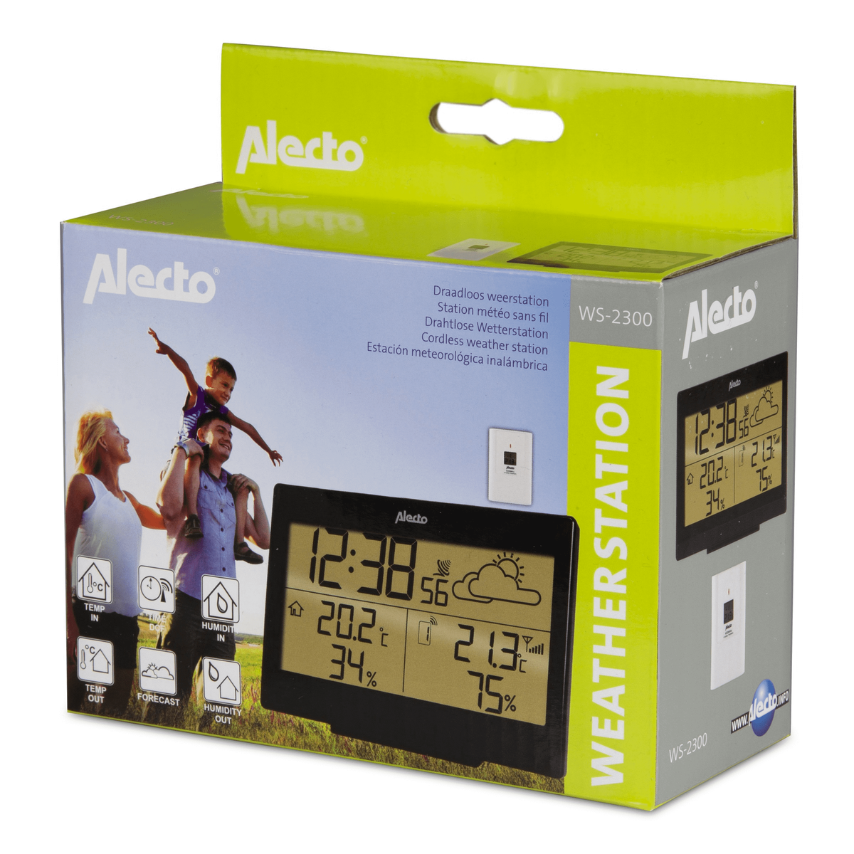 Alecto WS-2300 weerstation met draadloze buitensensoren (433 MHz)