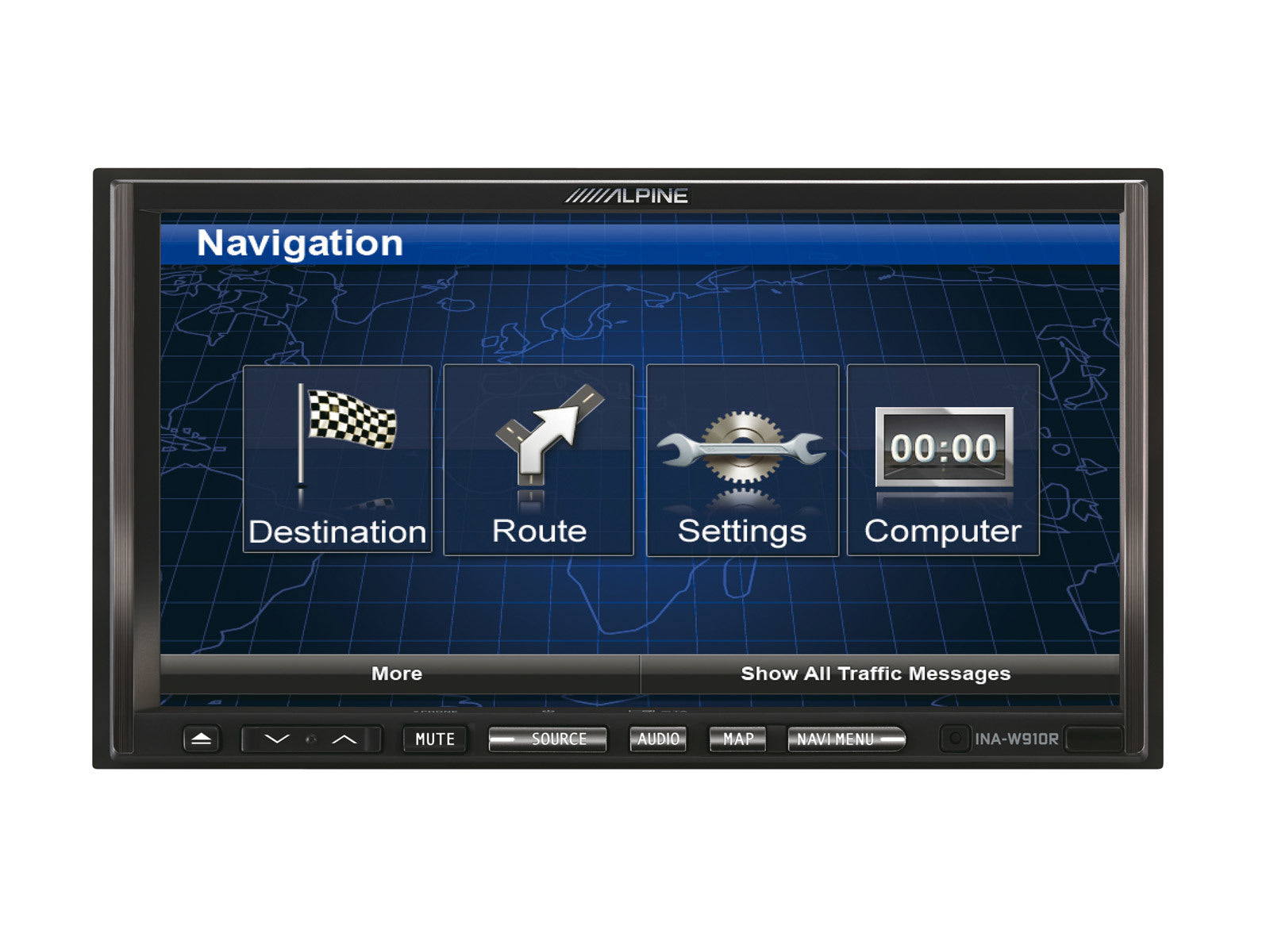 Alpine INA-W910R 2-din BT 7-inch Navi LED WVGA