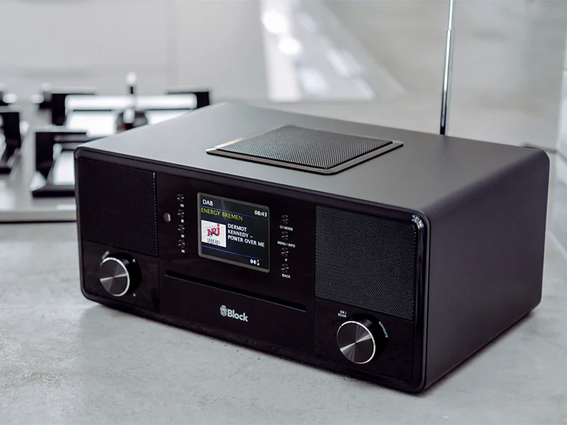 Block Audio SR-50 Black Alles-in-één stereo 2.1 radio met CD speler