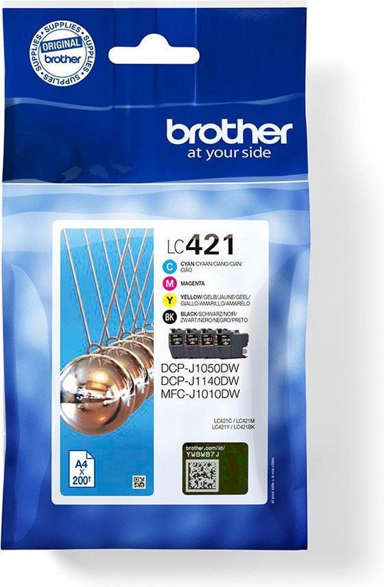 Brother LC-421VAL geschikt voor de DCP-J1050DW/-J1140DW/MFC-1010DW