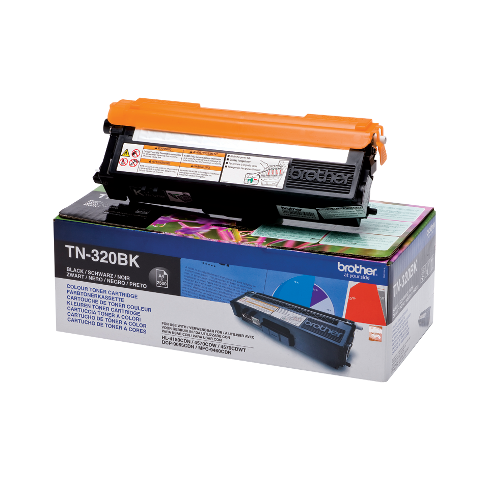 Brother TN-320BK cartridge voor printer DCP-9055CDN, MFC-9460CDN, MFC9465CDN