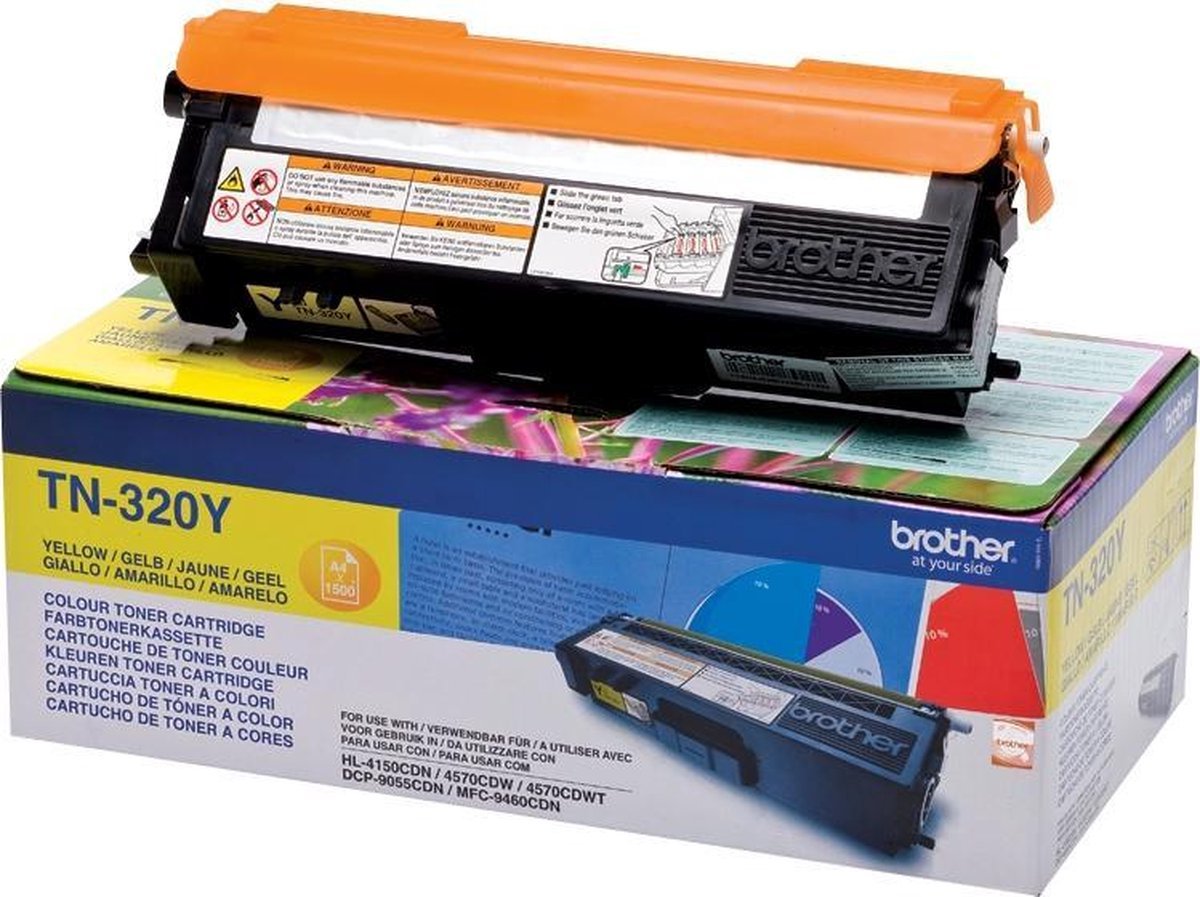 Brother TN-320Y cartridge voor printer DCP-9055CDN, MFC-9460CDN, MFC-9465CDN