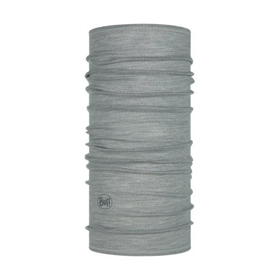 Buff Lightweight Merino Wool Solid Light Grey nekwarmer