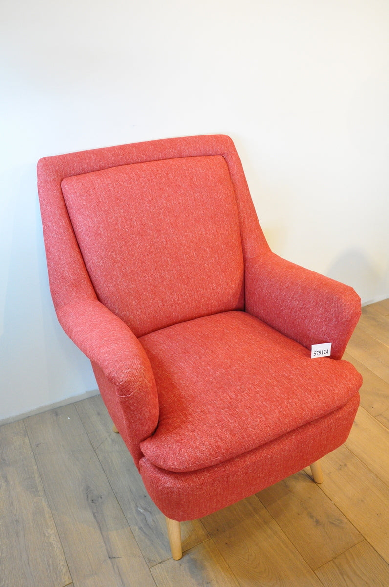 CSW Skagen retro-stijl eigentijdse fauteuil rood