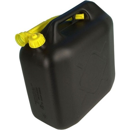 Curtec Benzinecan 20 liter UN jerrycan HDPE rechthoekig met dop en schenktuit