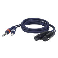 DAP Audio FL43150 2x jack male - 2x XLR female ongebalanceerde verloopkabel