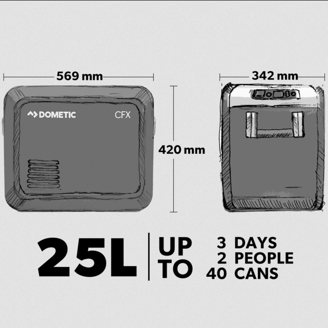 Dometic CFX3 25 Draagbare compressor koelbox met Bluetooth, WiFi en USB