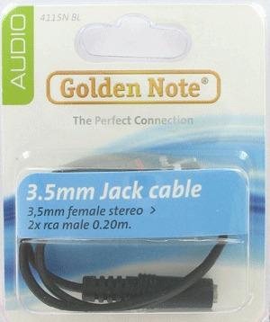 Golden Note 3.5mm Jackkabel 3.5mm jack female > 2x rca male