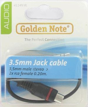 Golden Note 3.5mm Jackkabel 3.5mm jack male > 2x rca female