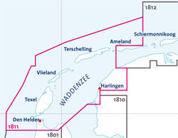 Hydrografische Kaart 1811 Waddenzee West