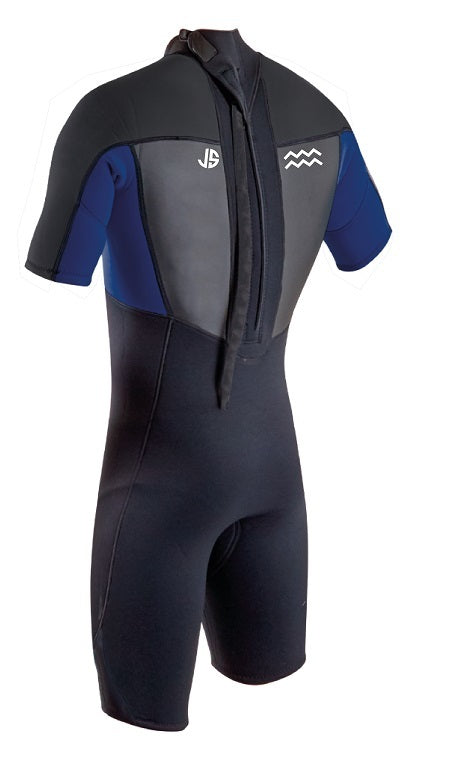 JS Watersports Maui Flex 3/2 shorty wetsuit zwart/blauw heren