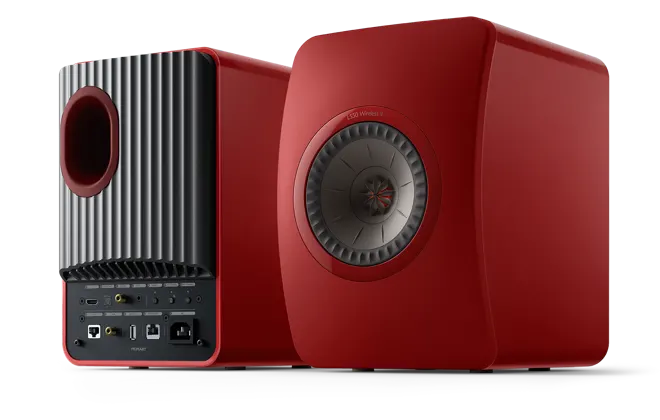 Kef LS50WIRELESS MK2 rood actieve draadloze luidsprekerset