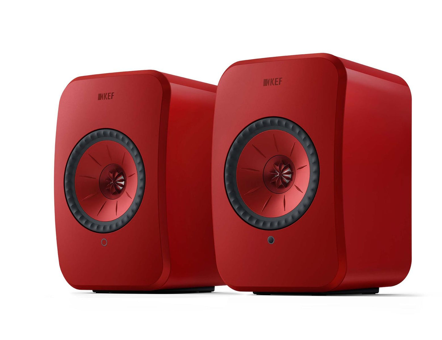 Kef LSX II set in rood all-in-one luidsprekersysteem