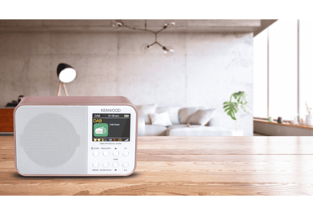 Kenwood CR-M30DAB-R Compact radio met FM, DAB+radio en Bluetooth, 2000 mAH accu