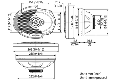 Kenwood KFC-S6966 3-weg systeem (prijs per paar)