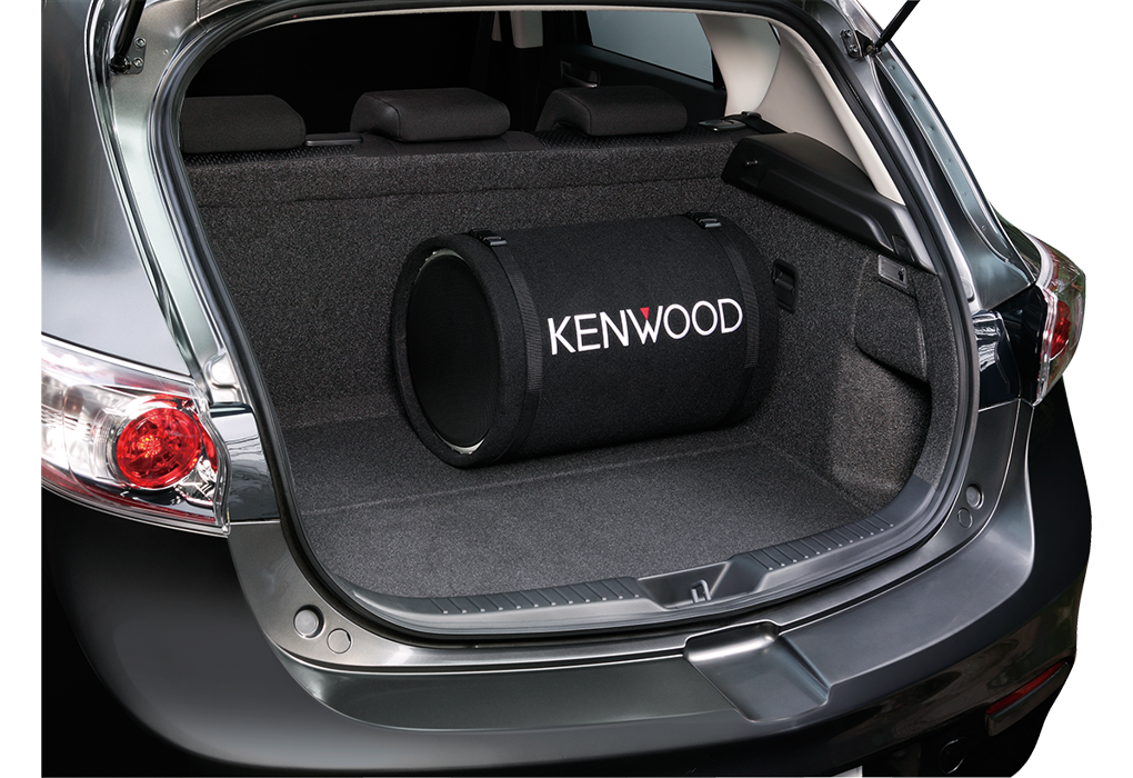 Kenwood KSC-W1200T ronde Tube passieve sub met quick release riemen