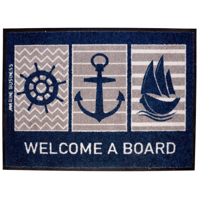 Marine Business Scheepsmat Boat Welcome a board blauw