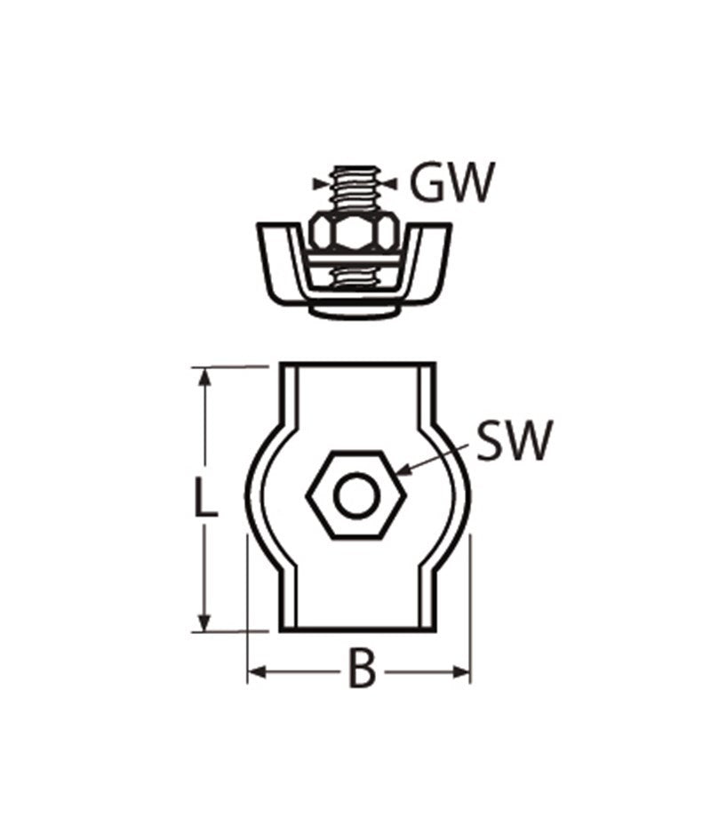 Marinetech 8304402 Staaldraadklem Simplex 2mm