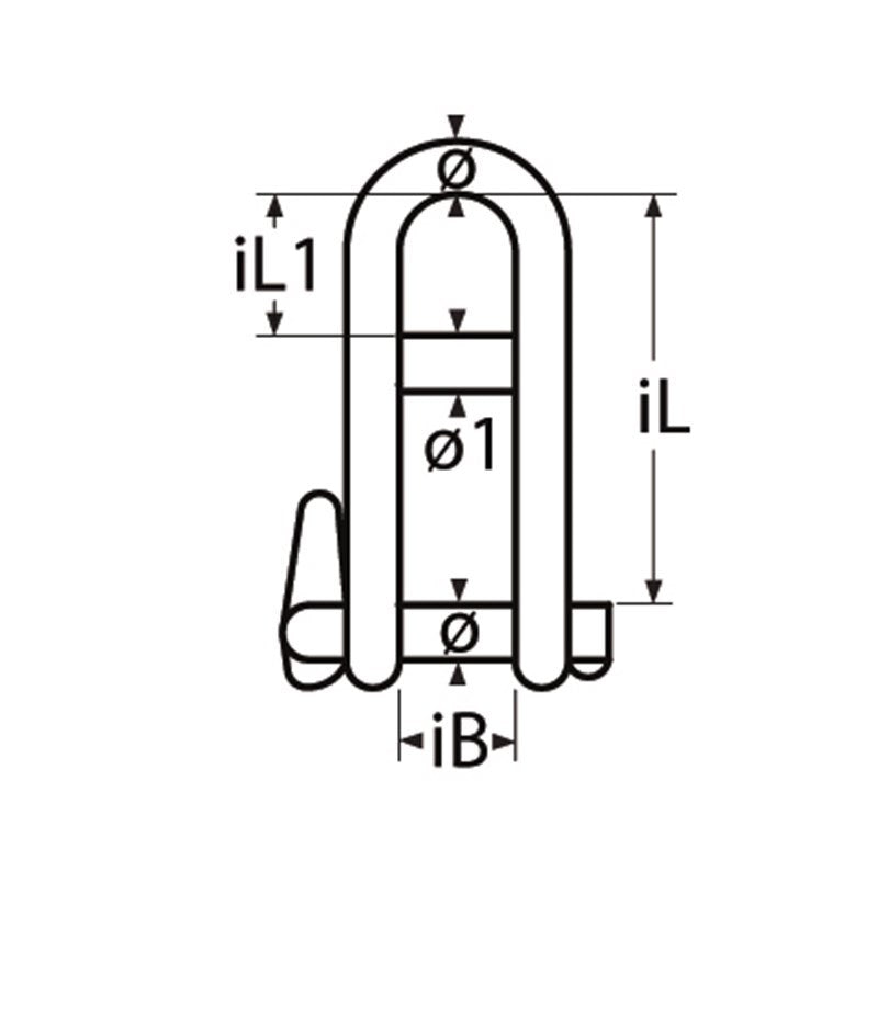 Marinetech 832346 Sleutelsluiting met Brug 6mm BL: 1363kg