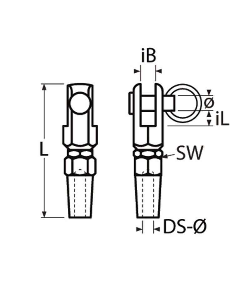 Marinetech 8404408 Doe 't Zelf Gaffelterminal 8mm