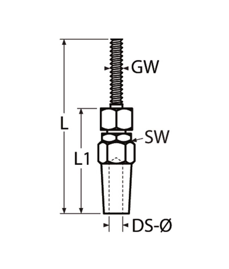 Marinetech 8406404 Doe 't Zelf Studterminal 4mm