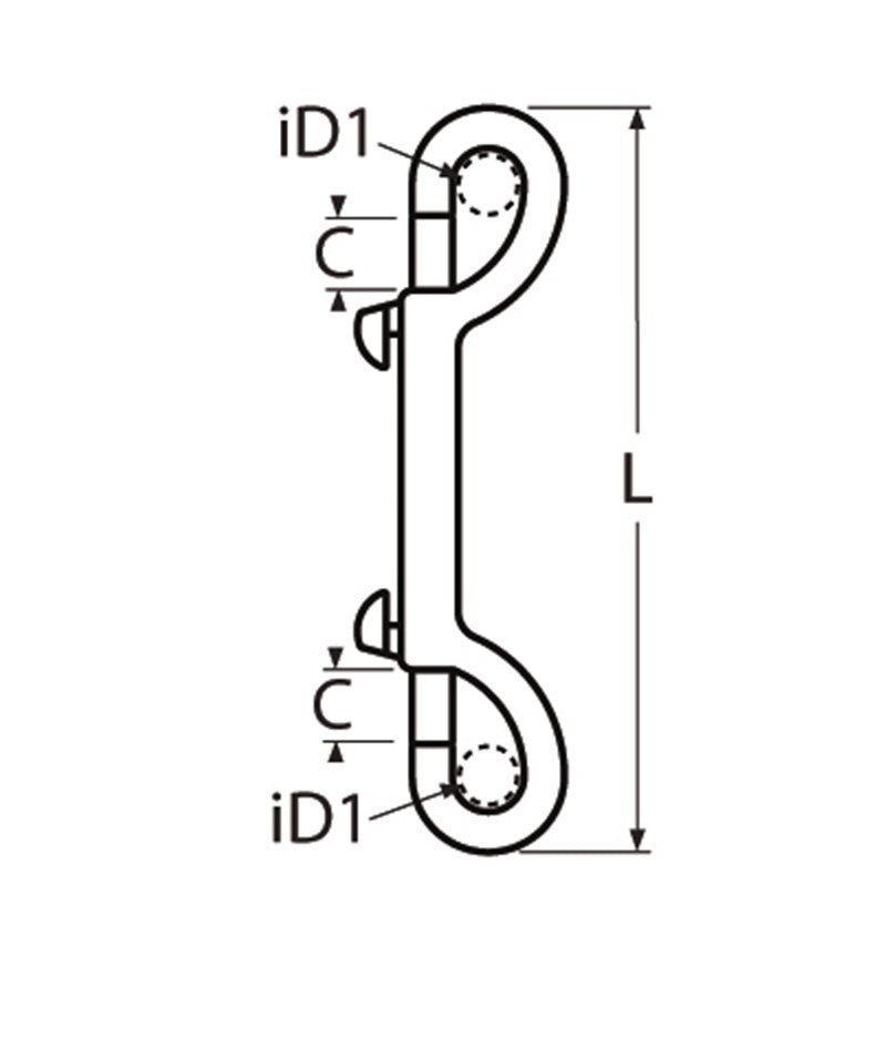 Marinetech 84164115 Dubbele Musketonhaak 115mm BL: 200kg