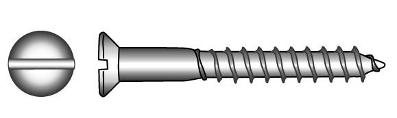 Marinetech 9009744  30 Houtschroef PK/Zaagsnede 4x30 (6stk) DIN97