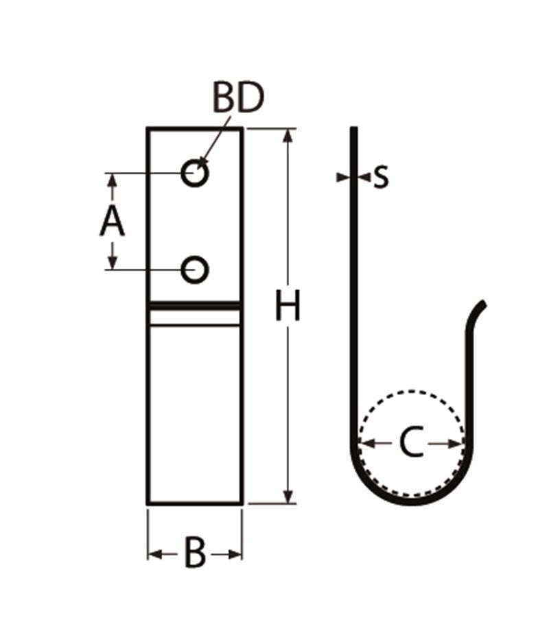 Marinetech Bootshaakhouder 100 mm