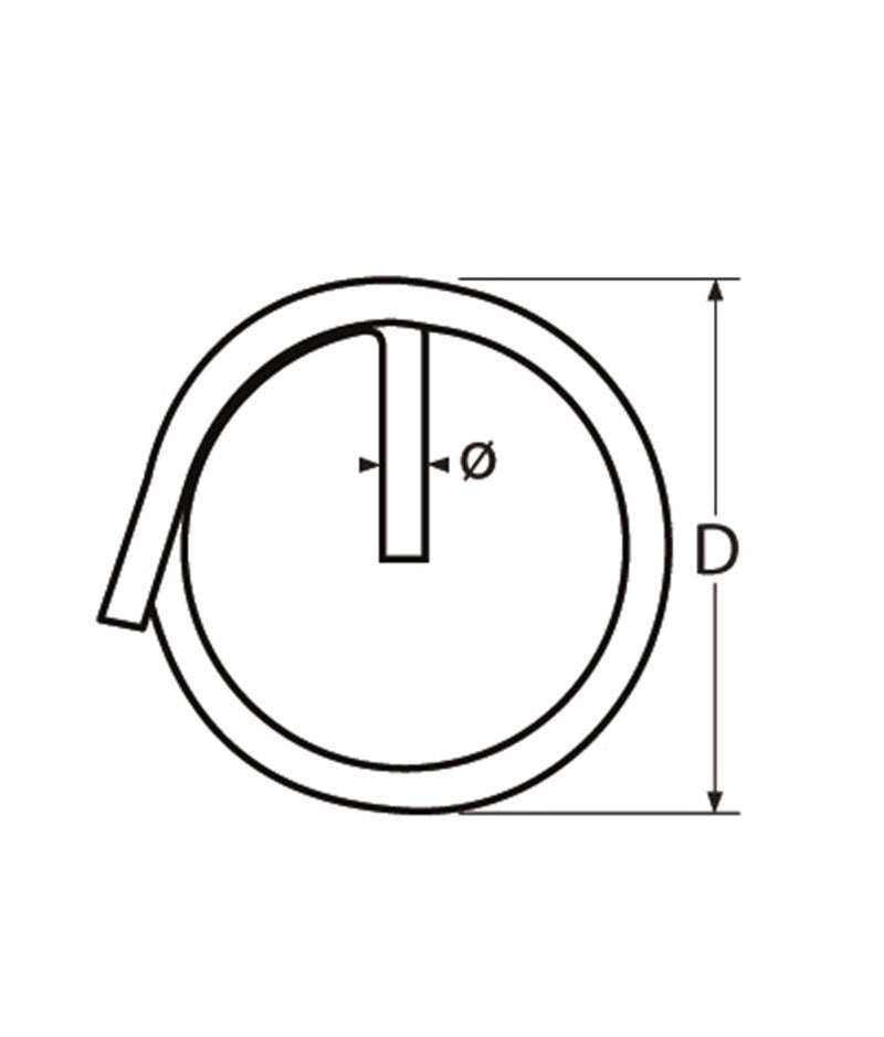 Marinetech Borgring Enkel 1,5x20mm (10 stuks)