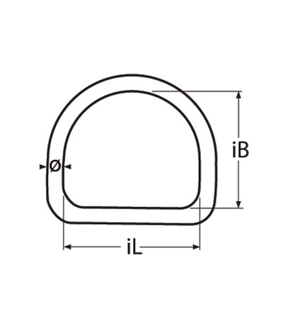 Marinetech D-Ring 3-15 mm Gelast en Gepolijst (2 stuks)