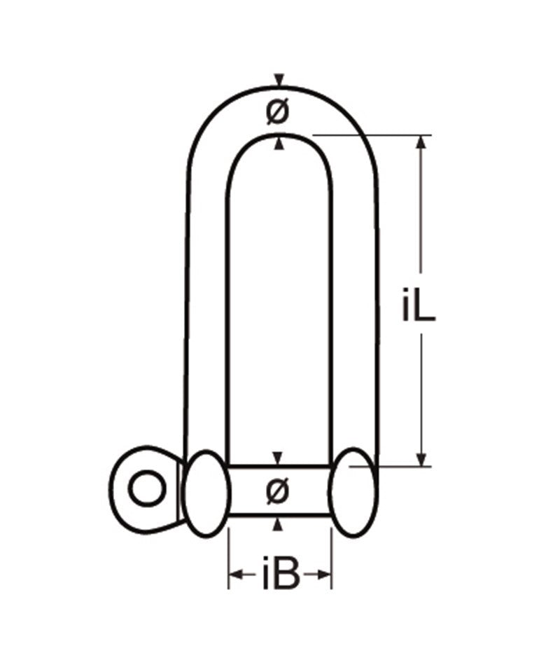 Marinetech D-Sluiting Lang 5mm BL:1.000kg