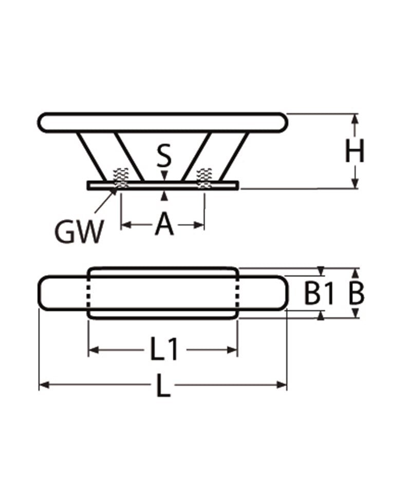 Marinetech Designkikker Recht 200x35 mm