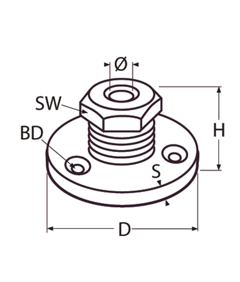 Marinetech Kabeldoorvoer 8mm