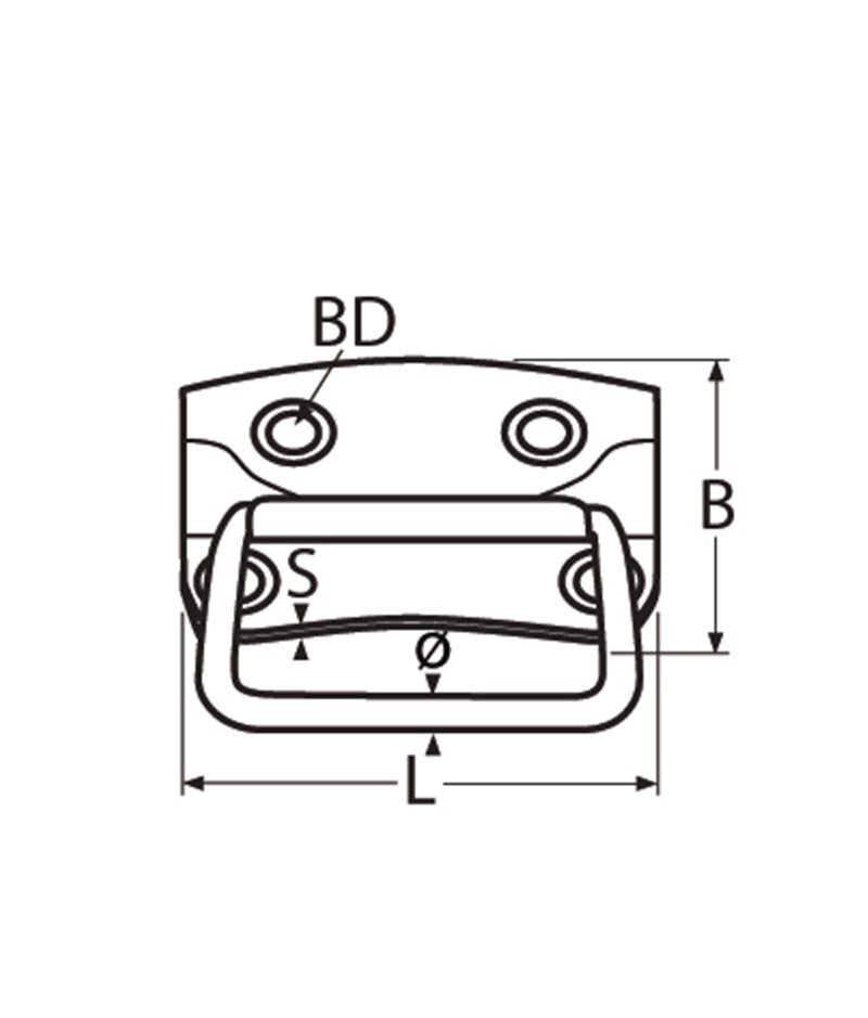 Marinetech Kistgreep 100x80 mm (DIN3136)