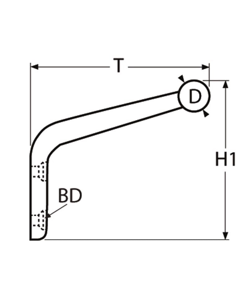 Marinetech Kledinghaak 10 mm