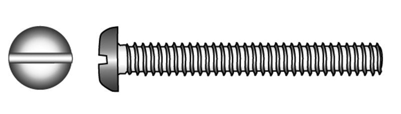 Marinetech Metaalschroef CK M3x16 met moer, Zaagsnede (10 stuks) DIN84