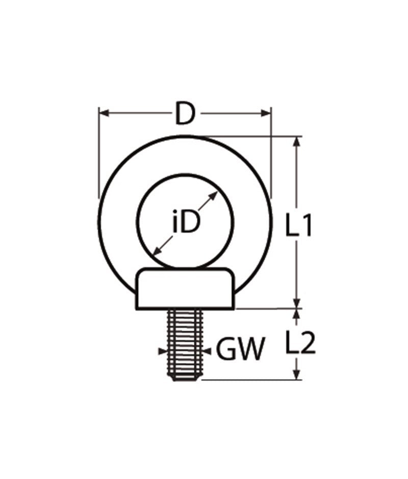 Marinetech Oogschroef Gesmeed M10 (DIN580)