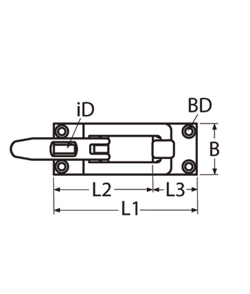 Marinetech Overvalscharnier 80x28mm afmetingen l x b: 75x28mm