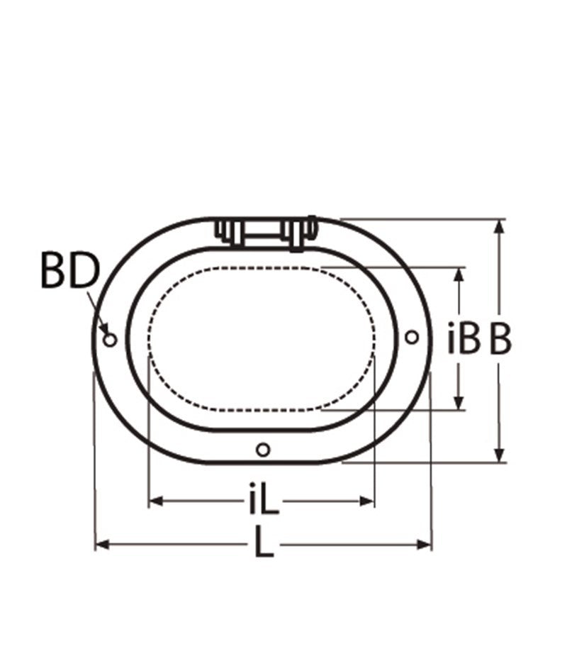 Marinetech Touw- en kettingdoorvoer 140 x 100 mm (kluis)