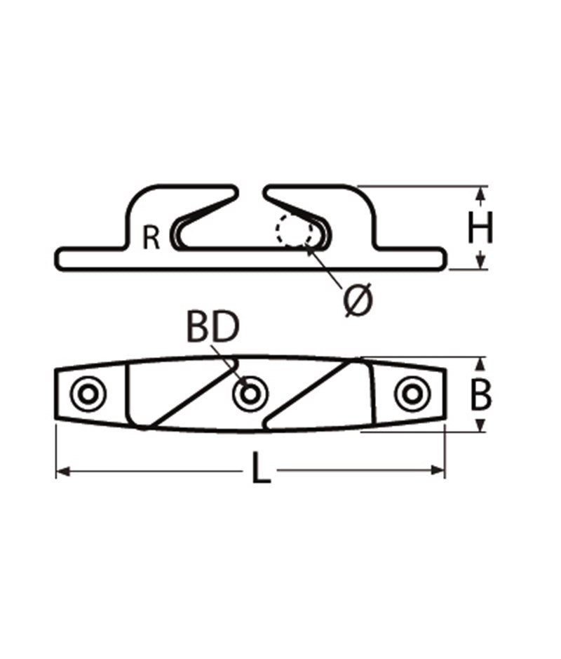 Marinetech Verhaalkam Rechts 150 mm