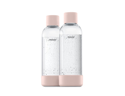 MySoda Set van 2 flessen van 1 liter, kleur Light Pink
