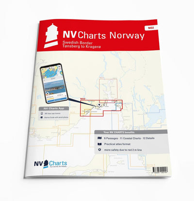 NV Atlas Noorwegen NO2 Oslofjord Sor - Svenska Grensen til Kragero